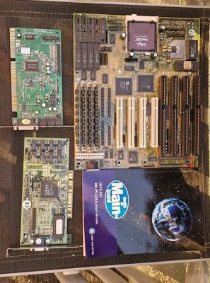 HOT-433 486 PCI/ISA Mainboard Retro + S3 Videocard + ALS200 Audio + Heft /  DX4 - Bild 1 von 4