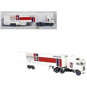 Brekina 1980 Kenworth K-100 Transporter - Datsun Racing - Picture 1 of 1