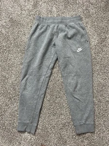 Nike Gray Joggers Sweatpants Boys Sz Medium Elastic Waist drawstring Pockets - Picture 1 of 3
