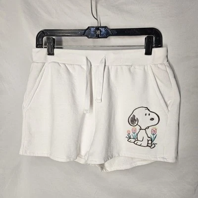 Pantalones cortos blancos Peanuts Snoopy GRANDES para mujer Foto 1 de 4
