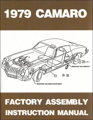 1979 Camaro Fabbrica Montaggio Manuale Rilegato 79 Z28 Rs Berlinetta Chevrolet - Immagine 1 di 2