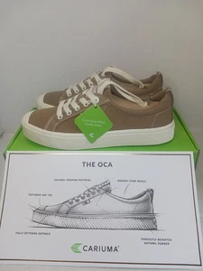 Cariuma OCA Low Burnt Sand Canvas Sneakers Shoes Women's Size 8.5  - Picture 1 of 7
