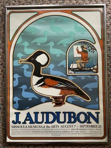 Vtg J. Audubon Missoula Museum of the Arts Monte Dolack Poster Signed Framed - Picture 1 of 5
