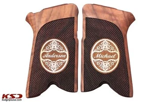 KSD Brand Ruger P85 - 89 Impugnature compatibili in noce diamante - Foto 1 di 1