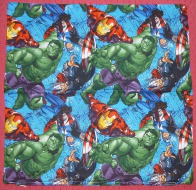 Superheroes, Marvel Print Design, Handmade Cushion Cover, Zip Closure, 16" x 16" - Image 1 of 2