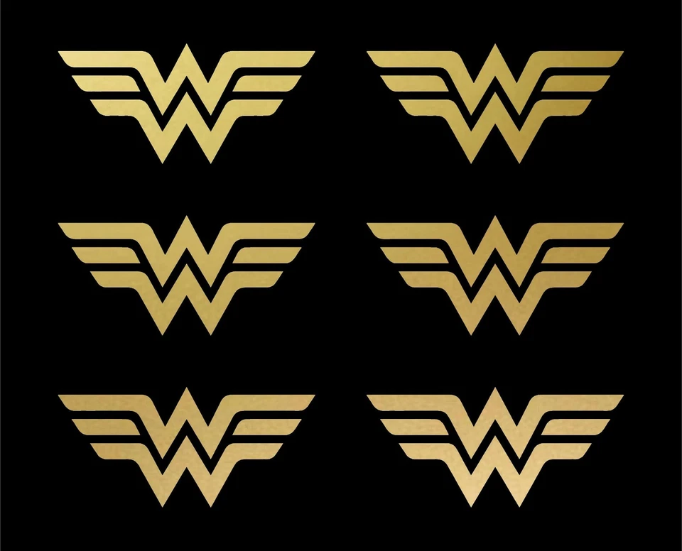 ORACAL Small wonder woman symbol Vinyl Decals set of 6 wonder woman Stickers Sheet