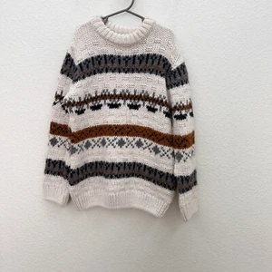 Zara Fair Isle Chunky Knit Crewneck Pullover Sweater Boys size 10 - Picture 1 of 6