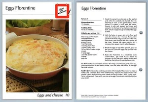 Eggs Florentine #10 Eggs & Cheese Hamlyn All-Colour Cookery Card - Picture 1 of 1