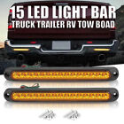 2X Flowing Turn Signal Brake Rear Tail LED Light Bar Trailer RV Truck Stop Amber