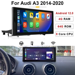 Android 12.0 Car GPS Multimedia BT Screen Wireless Carplay For Audi A3 2014-2020 - Picture 1 of 12