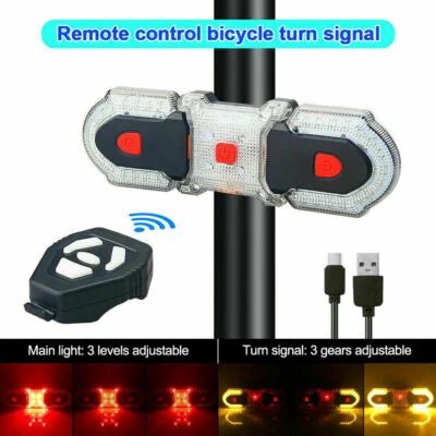 Bike Turn Signals Light Bicycle Front&Rear Indicator w/Smart Wireless Remote UK - Image 1 of 4