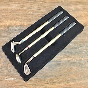 Golfschläger-Kugelschreiber-Set, 3-teilig, Metall Art.-Nr. 12162 - Bild 1 von 4