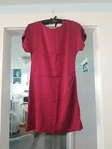 Banana Republic 94% Silk Ruched Cap Sleeve Sheath Dress 6 - Picture 1 of 4