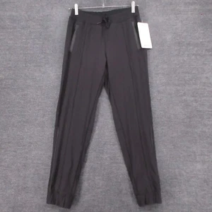 Pantalones Lululemon Mujer 4 Pantalones Track To Reality II Negros Reflectantes Ajustados Rectos - Imagen 1 de 12