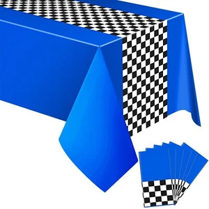 Car Birthday Party Supplies Racing Party Decorations Road Tablecloth Racetrac... - Picture 1 of 7