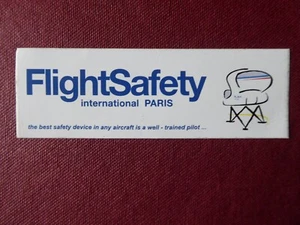 AUTOCOLLANT STICKER FLIGHT SAFETY SIMULATEUR DE VOL FLIGHT SIMULATOR AIRLINE - Imagen 1 de 2
