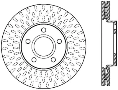 StopTech Front Left Sport Slotted Brake Disc for 12-17 Ford Focus / Volvo S40 - Image 1 of 3