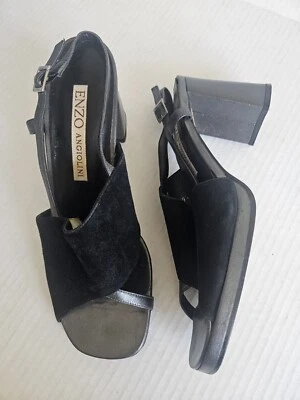 ZAPATOS DE TACÓN GRUESO VINTAGE ENZO - TALLA. 8,5 N Foto 1 de 4