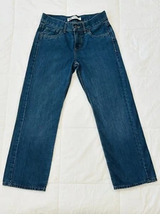 LEVI'S 550 Relaxed Fit Jeans Youth / Boys Size 14 Reg W27 X L27 Dark Wash Denim - Picture 1 of 13