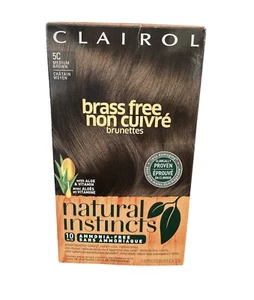 Clairol Natural Instincts 5C Medium Brown Brass Free Hair Color Dye Original - Picture 1 of 6