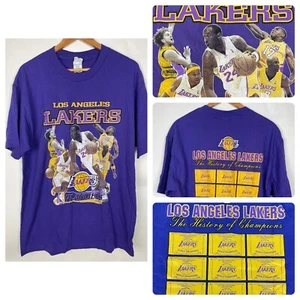 Vintage Los Angeles Lakers 2009 Playoffs Kobe Bryant Double Sided T-Shirt Size L - Picture 1 of 23
