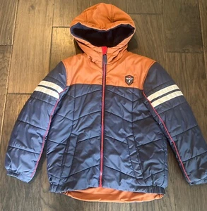 Protection System Boys SZ 8 Blue & Orange Puffer/Ski Jacket With Hood. - Picture 1 of 6