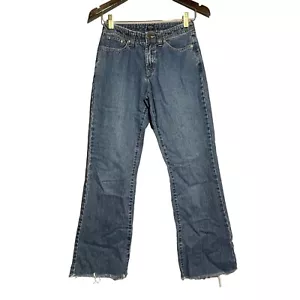 Vintage Bkle Rachael Bootcut Jeans Women Size 25 Blue Raw Hippie Boho Cowboy Y2K - Picture 1 of 11