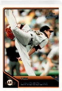 2011 Topps Lineage Topps Cloth Stickers #TCS40 Tim Lincecum San Francisco Giants - Picture 1 of 2