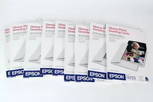 9 Boxes Epson Glossy Paper Photo Greeting Cards 4.7” X 7” 135 Sheets, NOS Sealed - Picture 1 of 6