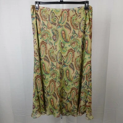 Falda de hilo metálico talla grande Lane Bryant - 18/20, estampado cachemir #9322 Foto 1 de 3