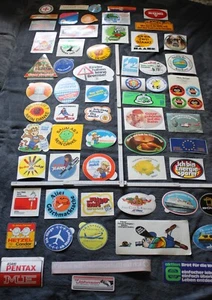 konvolut reklame aufkleber sammlung alt 80er top vintage nostalgie deko 61 stk - Picture 1 of 12