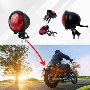 Moto Feux stop arrière LED rouge vintage feu freinage - Bild 1 von 12