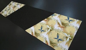 Kimono Corredor de Mesa Estilo Japonés Oro Brocado Tela Cho Mariposa 120 x 30 cm - Imagen 1 de 6