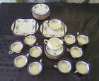 Shelley China Early Chelsea Patern Blue Band 10 Cups 12 Side Pates 12 Saucers 