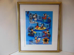 Disney Micky Mouse Gold Anniversary Ltd. Edition Litho Reel Framed #2822/5000 - Picture 1 of 15