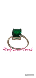 Vintage Ring Damenschmuck Silber 925 Größe 8 Grün & Weiß & Blau Stein Topas - Bild 1 von 40