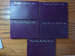 1985 thru 1989 US Proof Sets - Picture 1 of 1