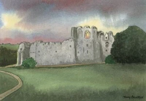 Oystermouth Castle Mumbles, Swansea - Greetings Card - Tony Paultyn - Picture 1 of 2