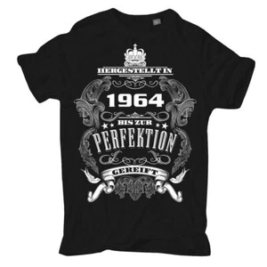 Herren T-Shirt 1964 geboren und bis zur Perfektion gereift 61 Jahre vater opa - Bild 1 von 3