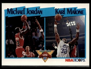 Aros Michael Jordan / Karl Malone LL 1991-92 #306 Bulls - Imagen 1 de 2