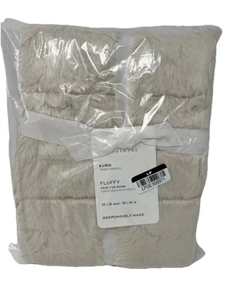 Falsa de piel sintética esponjosa Pottery Barn_Euro_Marfil_NWT_T#G Foto 1 de 4