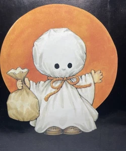 Vintage Ruth Moorehead Halloween Ghost Paper Gift Bag With Handles - Picture 1 of 5