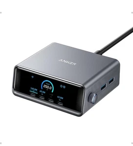 Estación de Carga Cargador Anker Prime 250W Pantalla LCD Ultra Rápida de 6 Puertos USB-C - Imagen 1 de 6