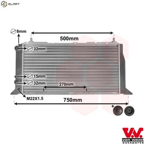 RADIATOR ENGINE COOLING 03002026 FOR AUDI 3A/AAD/ABK 2.0L SB/RA/JK 1.6LSD 1.8L - Picture 1 of 10
