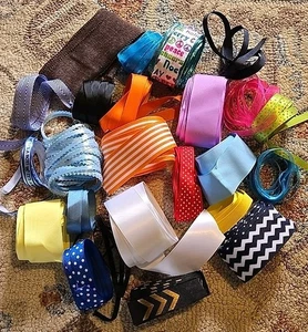 VINTAGE NEUHEIT BAND VIELE VERSCHIEDENE FARBEN & BREITEN Konvolut #3 - Bild 1 von 4