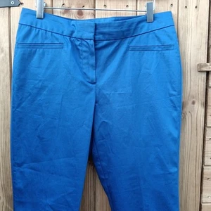 Gardeur Atelier Capri Pants S12 Royal Blue 27"L Ankle Grazer Stretch Sateen - Picture 1 of 10