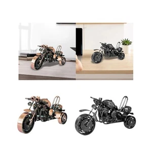 Metal Three Wheeled Motorcycle Figurine Statue Ornament Collection for Birthday - Picture 1 of 14