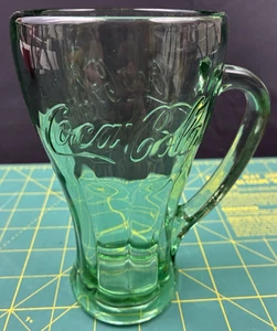 Vintage Libbey Heavy 6" Coca-Cola Genuine Green Glass With Handle 14.5oz - Picture 1 of 5