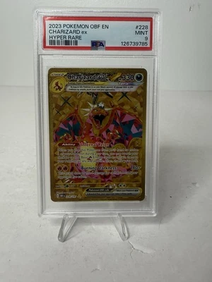 Charizard Ex 2023 Pokemon 228 OBF EN Hyper Rare TCG Card PSA 9 Mint - Image 1 of 4
