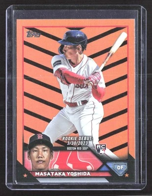 2023 Topps Update #US5 Masataka Yoshida Orange and Black Foil Rookie RO84 - Image 1 of 2